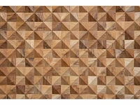 Teak houten wandpaneel cubes (5x) - afbeelding 2 van  2