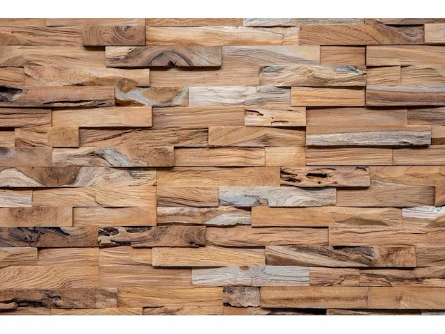 Teak houten wandpaneel java (10x) - afbeelding 2 van  3