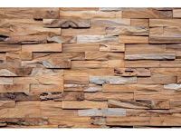 Teak houten wandpaneel java (2x) - afbeelding 2 van  3