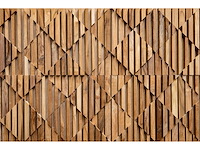 Teak houten wandpaneel modern (5x) - afbeelding 1 van  3