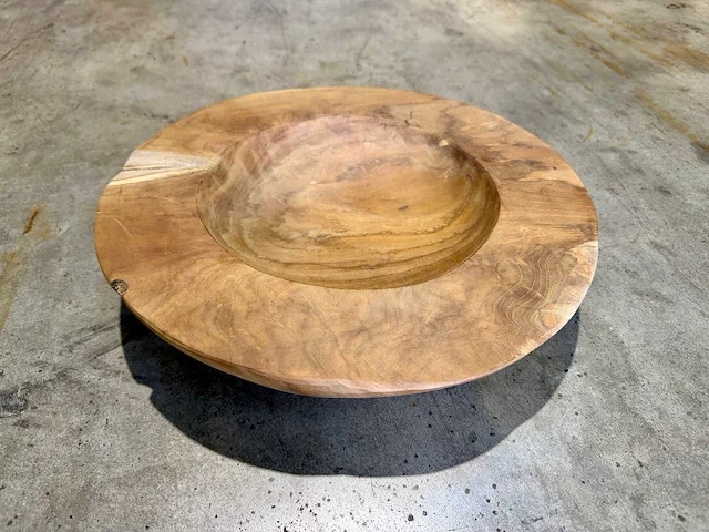 Teak schaal 40 cm - afbeelding 1 van  2