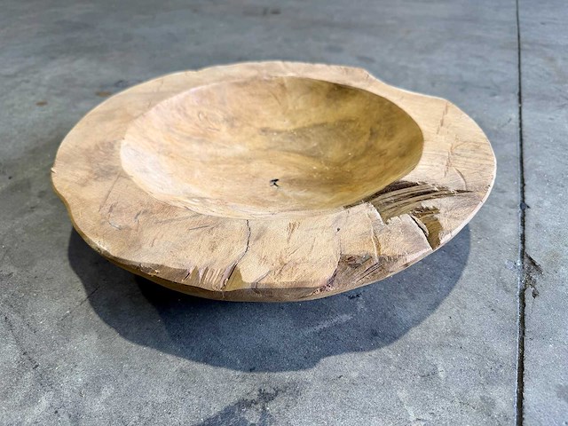 Teak schaal 40 cm - afbeelding 1 van  2