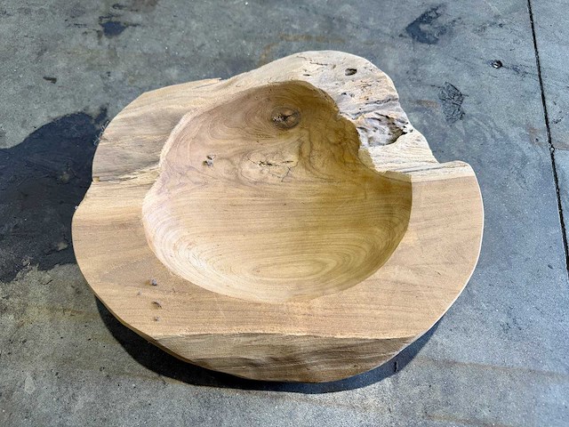 Teak schaal 40 cm - afbeelding 1 van  2