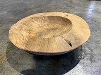 Teak schaal 40cm. - afbeelding 1 van  2