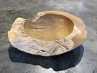 Teak schaal 40cm. - afbeelding 1 van  2