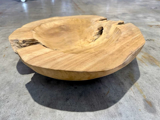 Teak schaal 60 cm - afbeelding 2 van  2