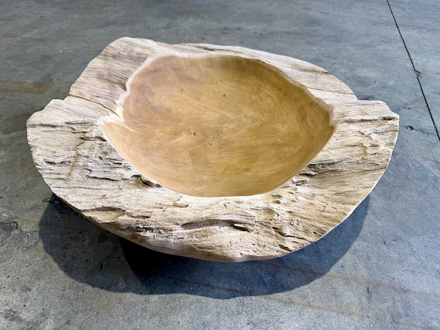 Teak schaal 60 cm - afbeelding 1 van  2