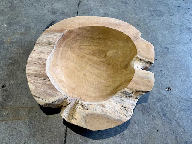 Teak schaal 60 cm - afbeelding 2 van  2