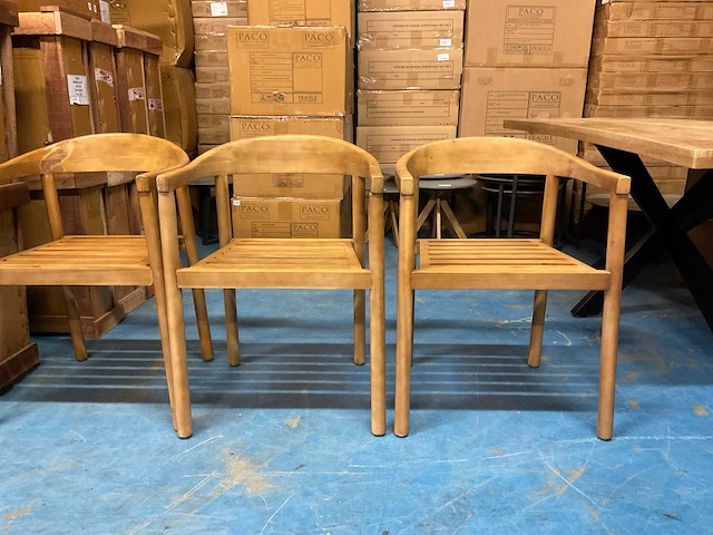 Teak tuinstoel (3x) - afbeelding 5 van  9