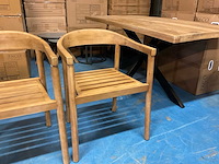 Teak tuinstoel (3x) - afbeelding 6 van  9