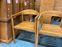 Teak tuinstoel (3x) - afbeelding 8 van  9