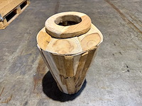 Teak vaas - afbeelding 2 van  2