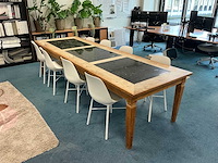 Teakhouten eetkamertafel - afbeelding 1 van  5