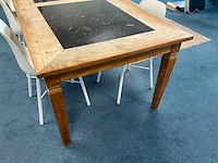 Teakhouten eetkamertafel - afbeelding 2 van  5
