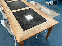 Teakhouten eetkamertafel - afbeelding 5 van  5