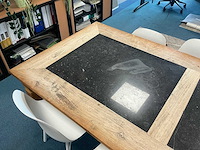 Teakhouten eetkamertafel - afbeelding 3 van  5