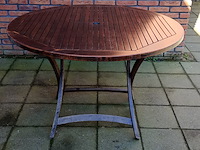Teakhouten ronde tafel, bruin, 2018 - afbeelding 1 van  1