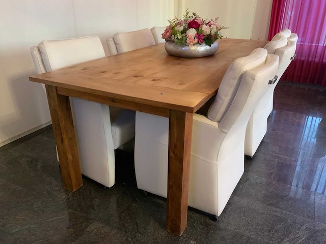 Teakhouten tafel - afbeelding 1 van  6