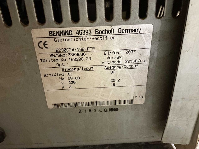 Tebetron - 24v 16a - battery chargers - 2007 - afbeelding 2 van  2