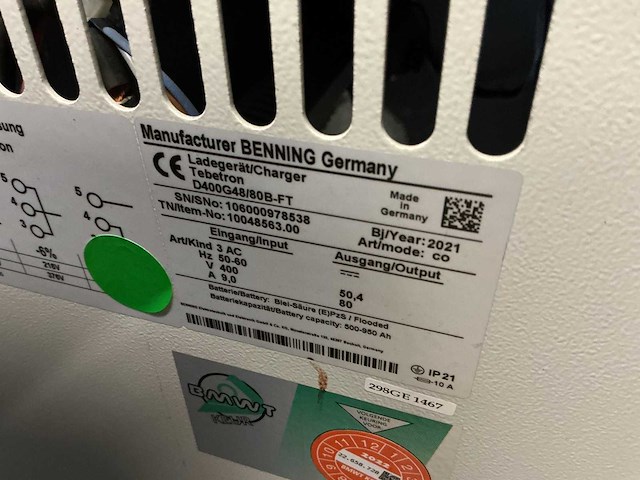 Tebetron - 48v 80a - battery chargers - 2021 - afbeelding 1 van  2