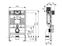 Tece - 9 300 301 - inbouwreservoir 820 mm unispoelkast - afbeelding 2 van  5