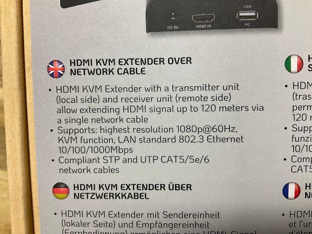 Techfly hdmi kvm extender - afbeelding 2 van  2