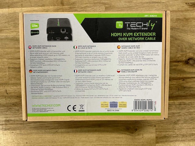 Techly hdmi kvm extender 120m - afbeelding 2 van  2