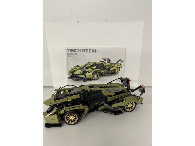 Technical 81002 hypercar supercar - olijfgroen / goud (met handleiding) - afbeelding 3 van  3