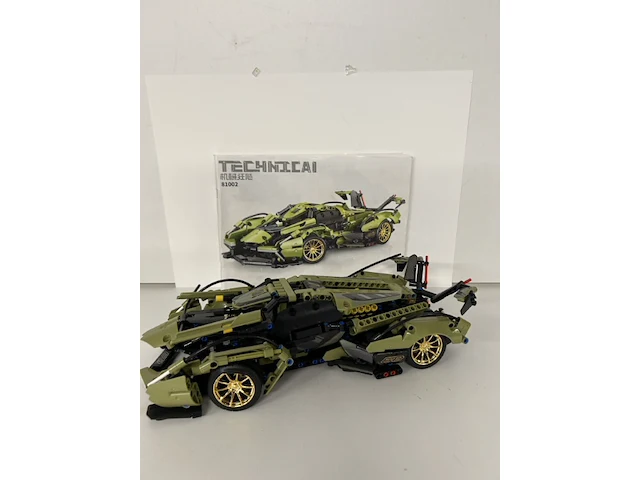 Technical 81002 hypercar supercar - olijfgroen / goud (met handleiding) - afbeelding 1 van  3