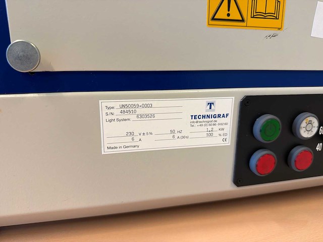 Technigraf un50059 uv droogtunnel / uv curing conveyor systeem 230v - afbeelding 2 van  5