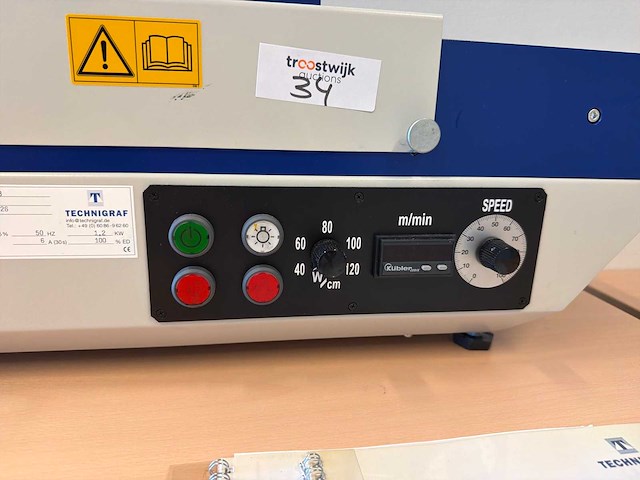 Technigraf un50059 uv droogtunnel / uv curing conveyor systeem 230v - afbeelding 3 van  5