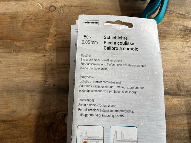 Technocraft 150x0.5 mm schuifmaat (2x) - afbeelding 2 van  2