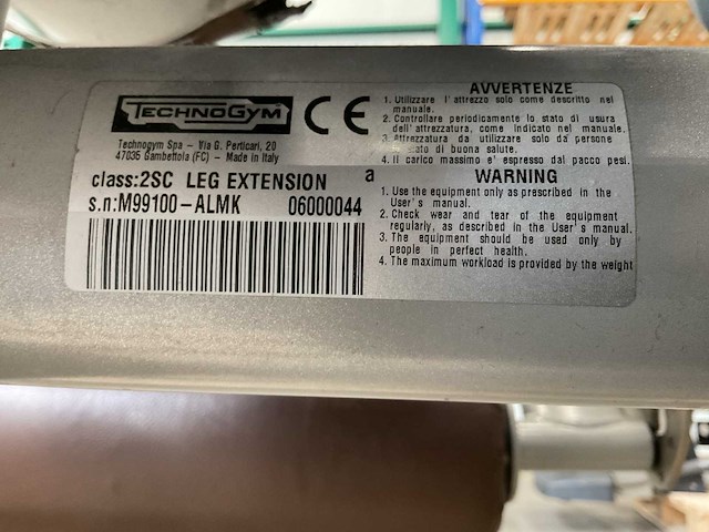 Technogym selection leg extension - afbeelding 6 van  9