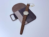 Technos napoleon mechanisch horloge met struisvogel lederen band - afbeelding 5 van  7