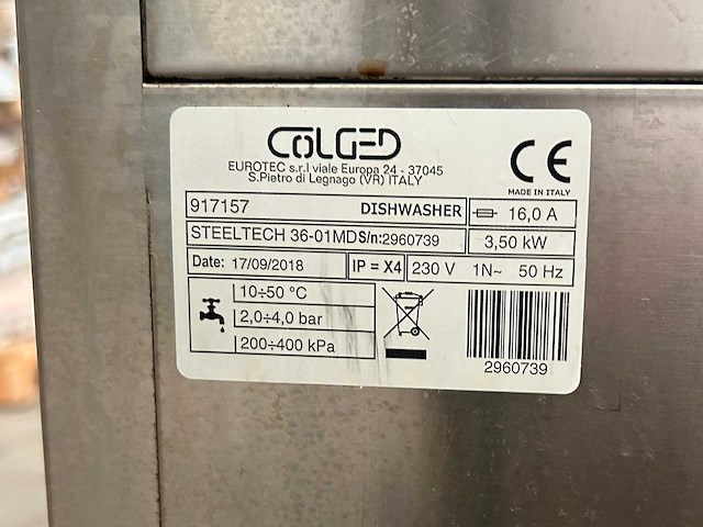 Techsteel - professionele vaatwasmachine op rvs onderstel - afbeelding 8 van  8