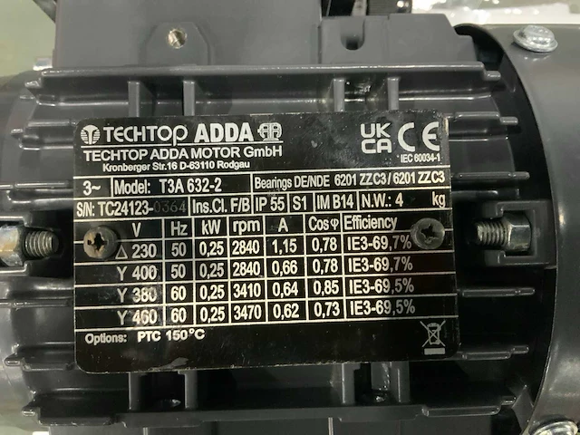 Techtop adda t3a 632-2 elektromotor - afbeelding 3 van  5