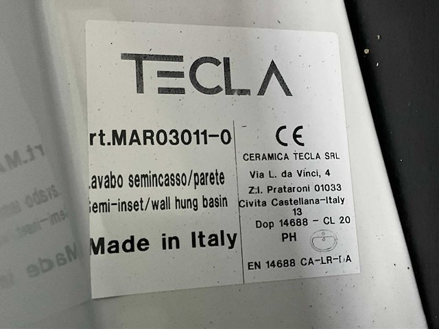 Tecla - mar03011-0 - wastafel 105 x 55 cm - afbeelding 4 van  5