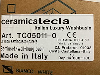 Tecla - tc05011-0 - zonder kraangat wastafel 81 x 47 x 12 cm - afbeelding 8 van  9