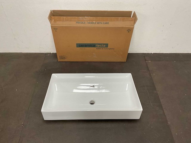 Tecla - tc05011-0 -zonder kraangat wastafel 81 x 47 cm - afbeelding 1 van  9