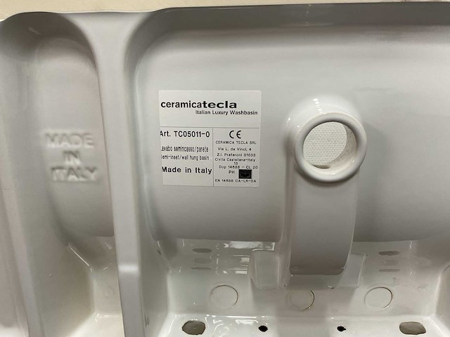 Tecla - tc05011-0 -zonder kraangat wastafel 81 x 47 cm - afbeelding 4 van  9