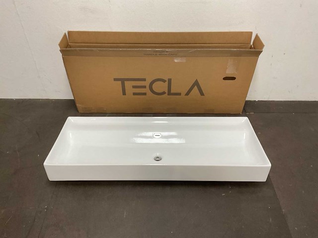 Tecla - tc08011-0 zonder kraangat wastafel 122 x 46 cm - afbeelding 1 van  9
