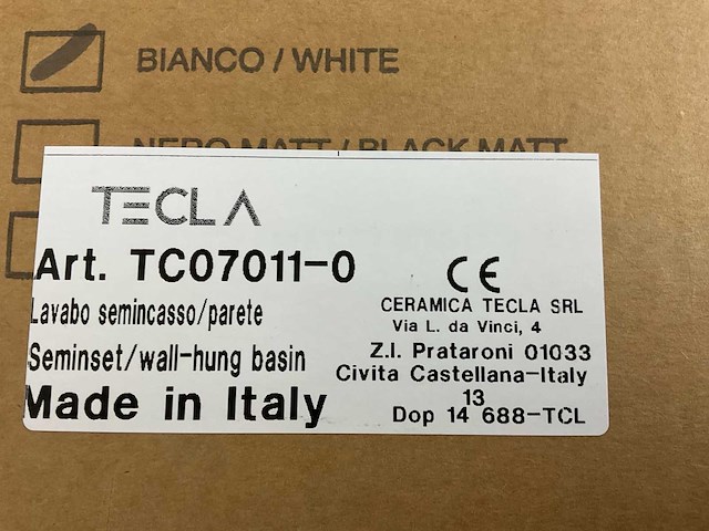 Tecla - wastafel zonder kraangat 122 x 46 cm - afbeelding 5 van  5