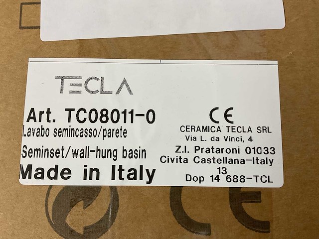 Tecla - wastafel zonder kraangat 122 x 46 cm - afbeelding 6 van  6