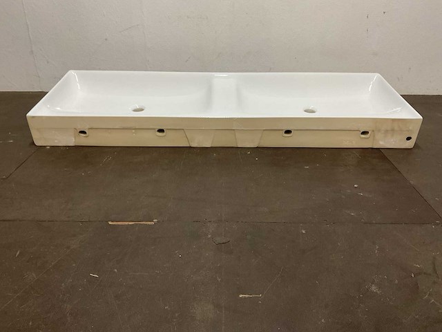 Tecla - zonder kraangat wastafel 141 x 46 cm - afbeelding 4 van  8