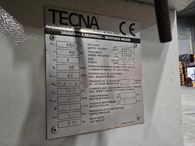 Tecna - 2011 - 4625 n - puntlasmachine - afbeelding 7 van  7