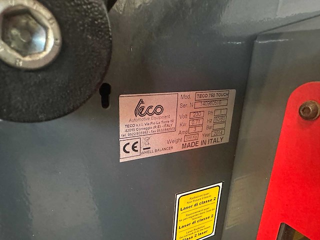 Teco - 2014 - 750 touch - banden balanceerapparaat - afbeelding 2 van  11