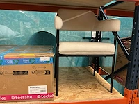 Tectake doe samtoptik eetkamerstoel (2x) - afbeelding 4 van  4