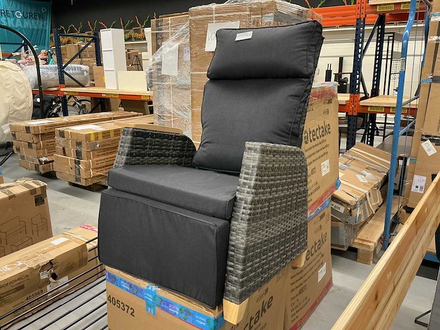 Tectake wicker pascara tuinstoel (4x) - afbeelding 1 van  2