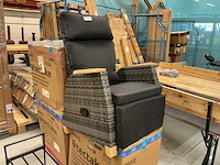 Tectake wicker pascara tuinstoel (4x) - afbeelding 2 van  2