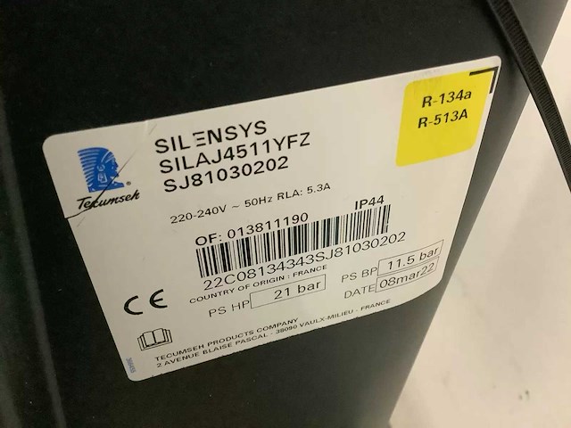 Tecumseh silensys - silaj4511yfz - geluidsarme condensingunit - afbeelding 7 van  14